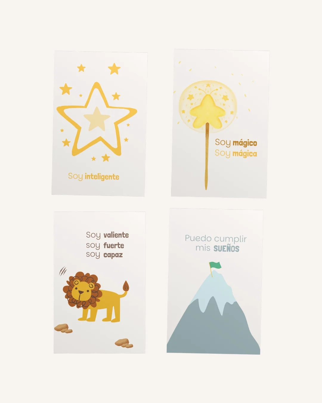 Sets de tarjetas de afimaciones positivas